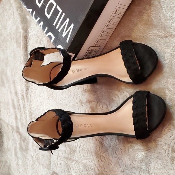 Wild Diva Shoes - Wild Diva Strap Suede Sandal High Heels